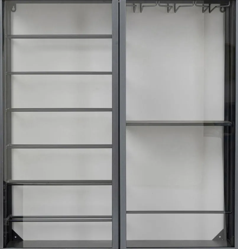 KARE DESIGN Vitrinen|Regale-Weinregal Porto Schwarz