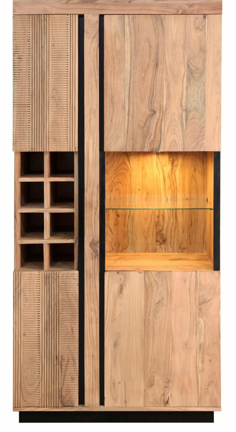 Vitrinen|Regale|WOLFMÖBEL Weinschrank Paris Stone