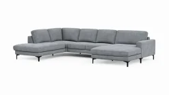 CASEDO Sofas & Couches-Wohnlandschaft Alicante Zinkfarben