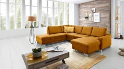 ComfortPlan Sofas & Couches-Wohnlandschaft Atlanta Zimt