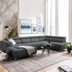 Sofas & Couches|SOMETA Wohnlandschaft Cancun Mittelgrau
