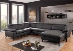 Sofas & Couches|Polsteria Wohnlandschaft Lava Schwarz