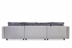 BOOOM Sofas & Couches-Wohnlandschaft mit Hocker Antonia Anthrazit
