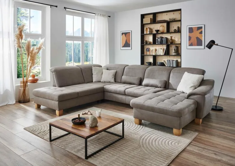 ComfortPlan Sofas & Couches-Wohnlandschaft Sölden Platin
