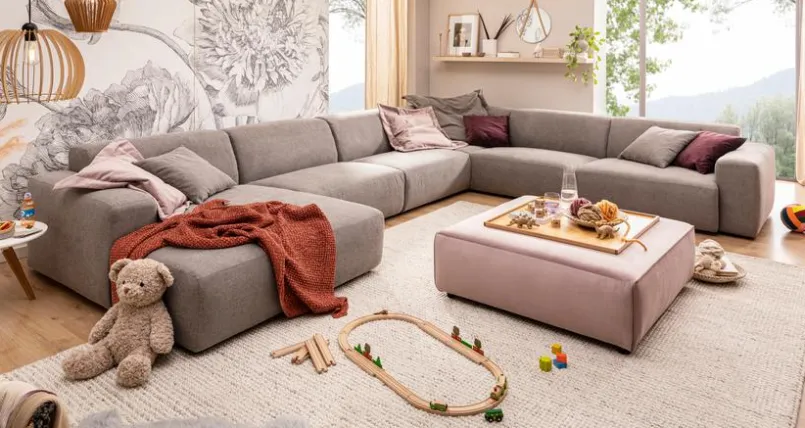 Sofas & Couches|CASEDO Wohnlandschaft Valencia Stone