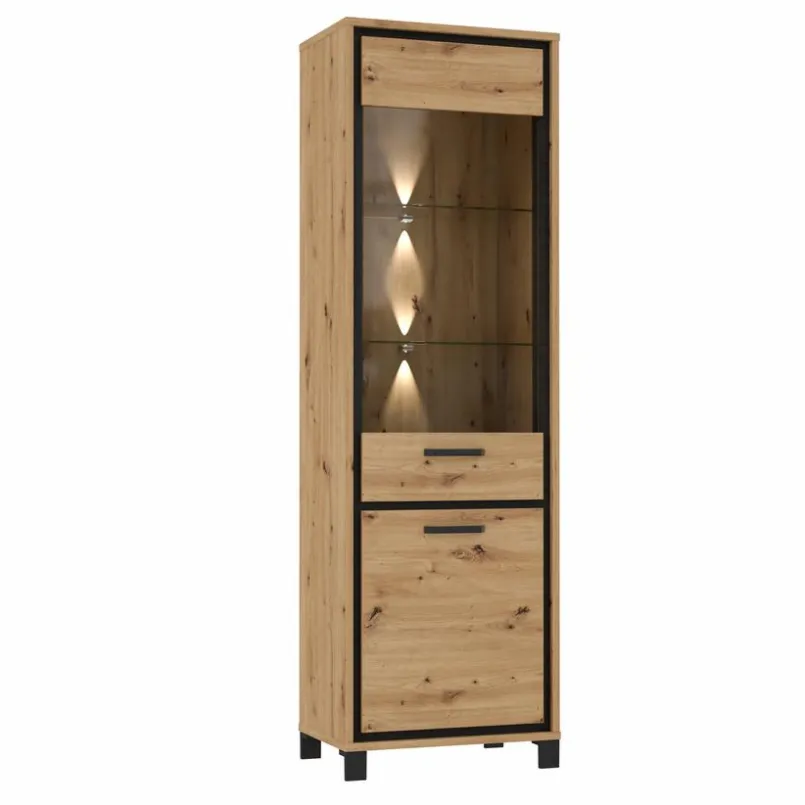 FORTE Wohnwände & Tv-Lowboards-Wohnwand Farida Eiche Artisan
