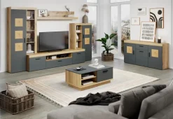 Wohnwände & Tv-Lowboards|trendteam Wohnwand Tyler Anthrazit