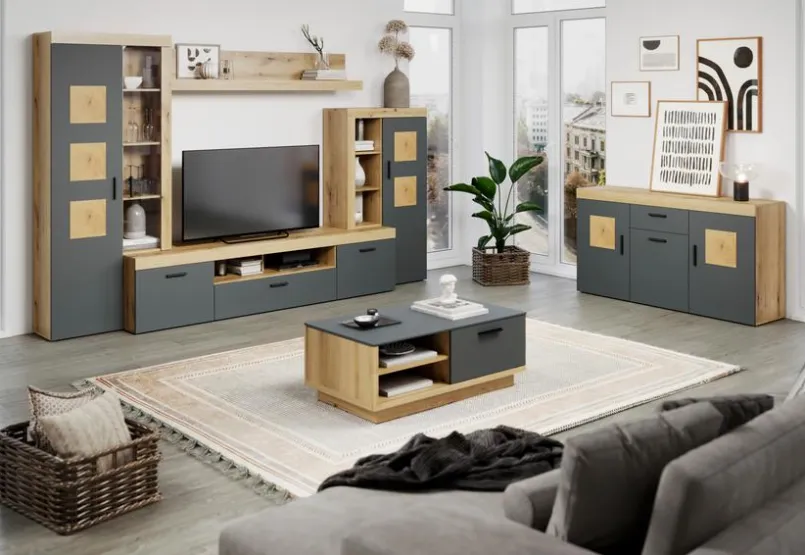 Wohnwände & Tv-Lowboards|trendteam Wohnwand Tyler Anthrazit
