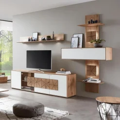 Hartmann Wohnwände & Tv-Lowboards-Wohnwand Caya Eiche