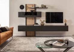 Boegner Wohnwände & Tv-Lowboards-Wohnwand Planum Anthrazit