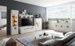 IDEAL Wohnen Wohnwände & Tv-Lowboards-Wohnwand Topeka Weiß