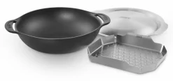 Weber Grills & Grillzubehör|Weber Wok-Set Wok-Set mit Dünsteinsatz Schwarz