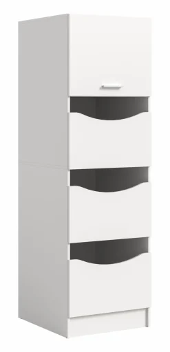 Wäscheschränke-Wäscheschrank Lucca Weiß