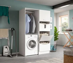 Wäscheschränke-Wäscheschrank Lucca Weiß