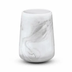 Kleine Wolke Badzubehör-Zahnputzbecher Marble Weiß