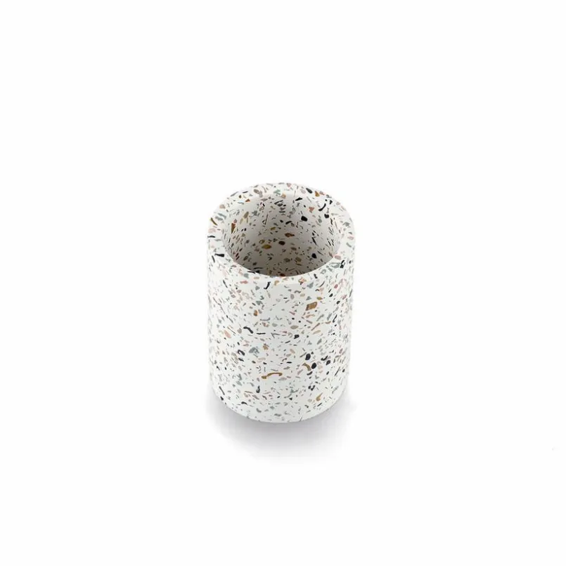 Badzubehör| Zahnputzbecher Terrazzo null Bunt